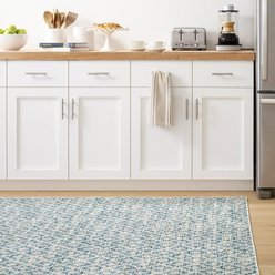 Annie Selke Dash & Albert Melange Diamond Machine Washable Rug, Blue, 2 x 3-ft slide 2 of 6