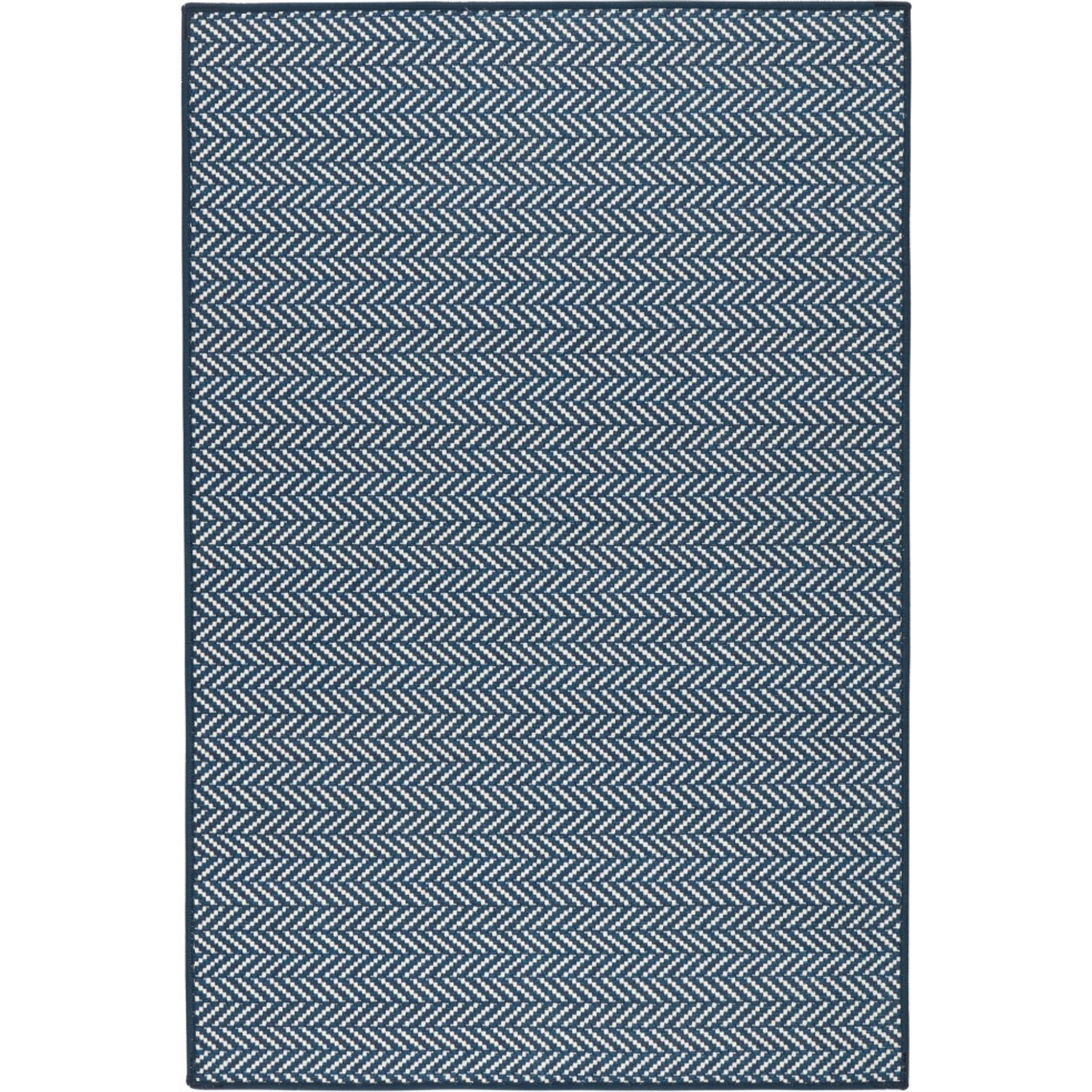 Annie Selke Dash & Albert Herringbone Machine Washable Rug, Navy, 3 x 5-ft