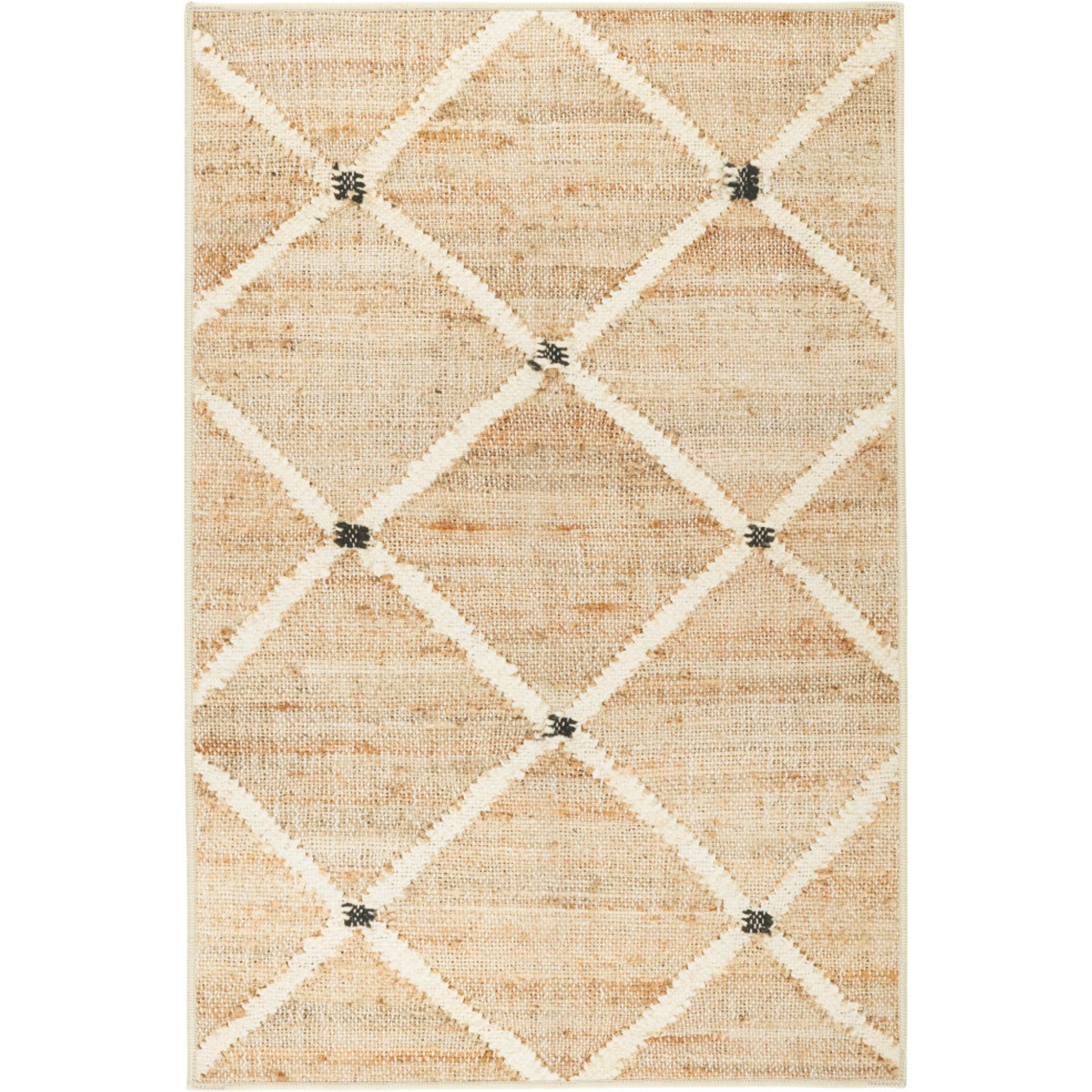 Annie Selke Dash & Albert Kali Machine Washable Rug, Natural, 2 x 3-ft