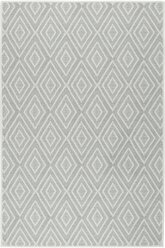 Annie Selke Dash & Albert Diamond Machine Washable Rug, Platinum/White, 7.6 x 9.6-ft slide 1 of 6