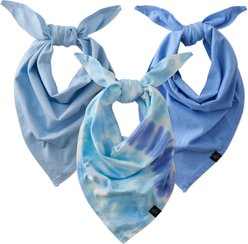 Pet Passion Bandit The Dog Bandana, 3 count, Blue Tie Dye, Medium/X-Large