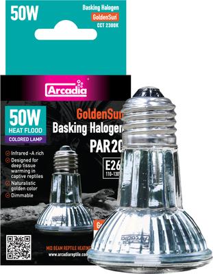 ARCADIA REPTILE GoldenSun Reptile Halogen Heat Lamp, 50-watt, 1