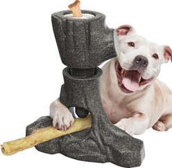 KADTC 2 IN 1 Durable Root Bully Stick Holder & Dog Chew Toy, Brown, X-Large