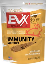 Evanger's EVX Enhanced Diet Immunity Support Jerky Treats for Dogs, 4.5-oz bag