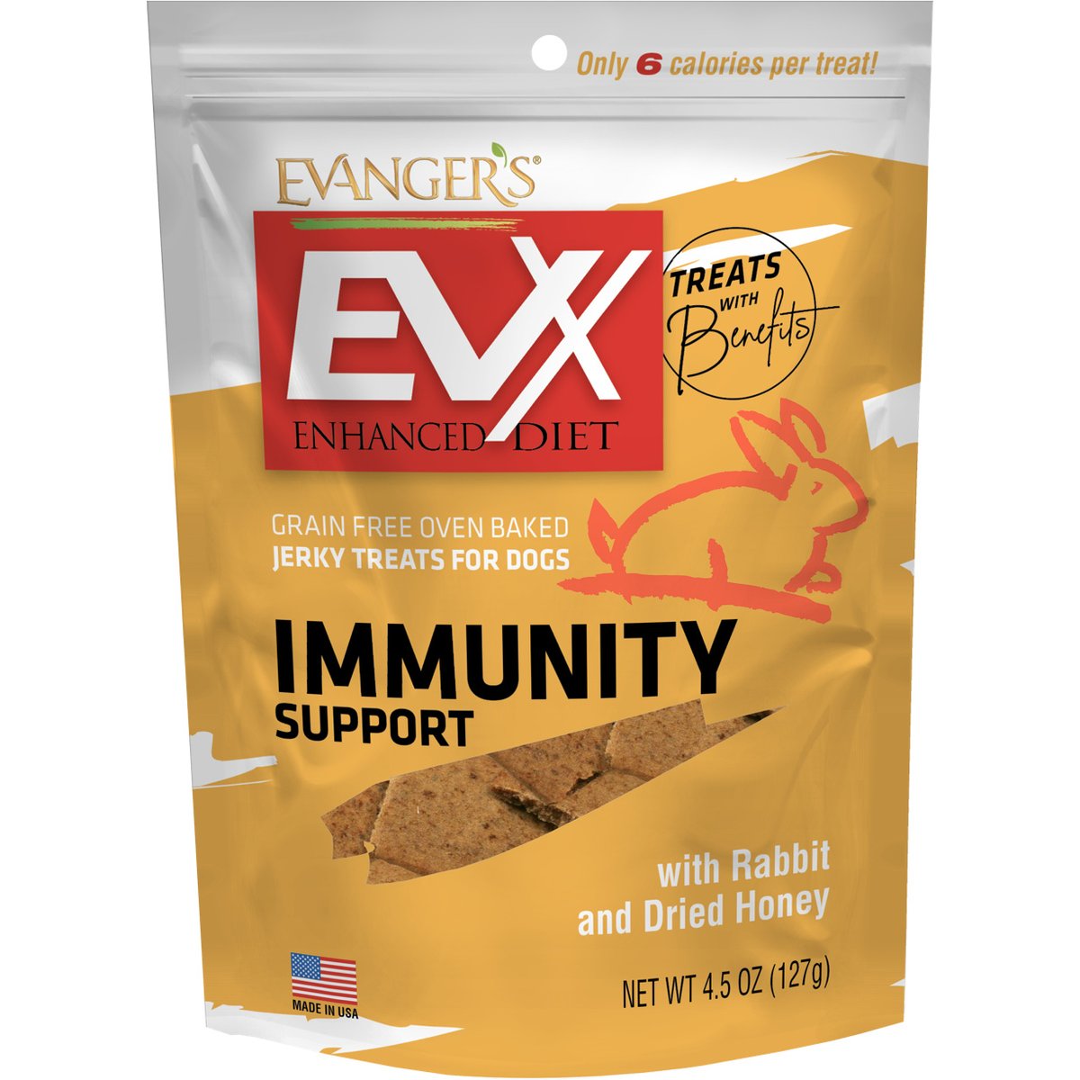 Evanger's EVX Enhanced Diet Immunity Support Jerky Treats for Dogs, 4.5-oz bag