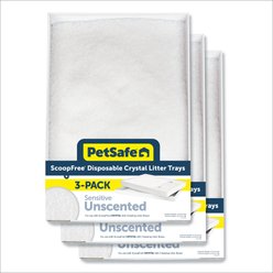 PetSafe ScoopFree Crystal Cat Litter Box Tray Refill with Fragrance-Free Crystals, 3 count