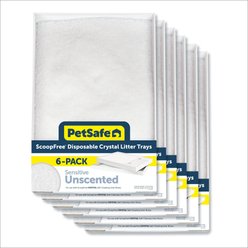 PetSafe ScoopFree Crystal Cat Litter Box Tray Refill with Fragrance-Free Crystals, 6 count