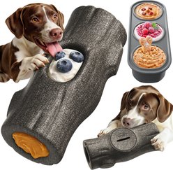 KADTC Durable Stump Freeze Tough Treat Refill Dispensing Dog Toy, Brown, X-Large