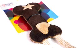Angel Classic Bone Squeaky Rope Tug Dog Toy, Brown, Medium/Large slide 2 of 5