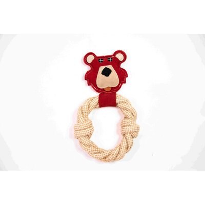 Angel Angel Bear Squeaky Rope Tug Dog Toy, Red, Medium