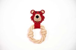 Angel Bear Rope Tug Dog Toy, Red, Small