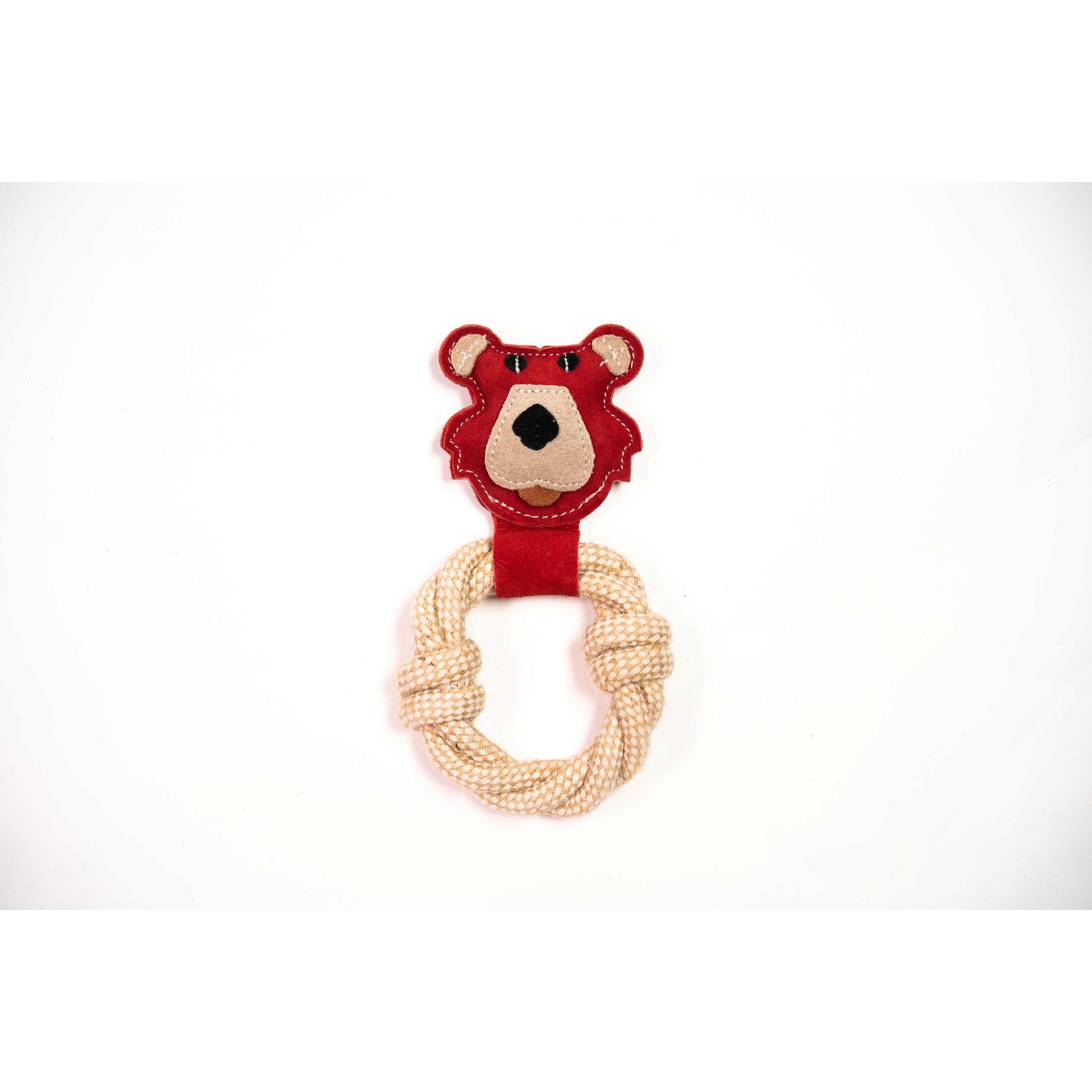 Angel Bear Rope Tug Dog Toy, Red, Small