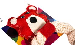 Angel Bear Rope Tug Dog Toy, Red, Small slide 2 of 7