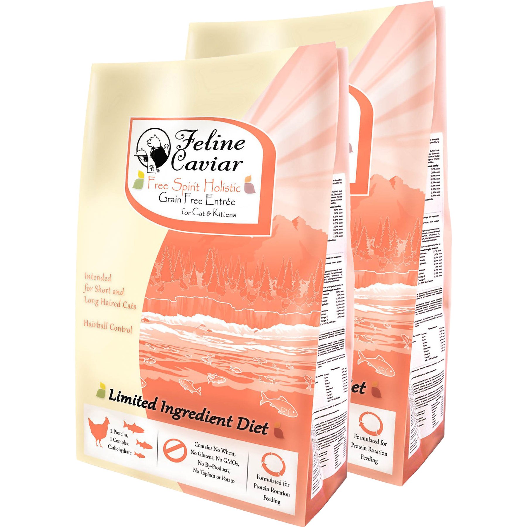 Feline Caviar Limited Ingredient Diet Free Spirit Holistic Entrée Grain-Free Dry Cat Food, 22-lb bundle