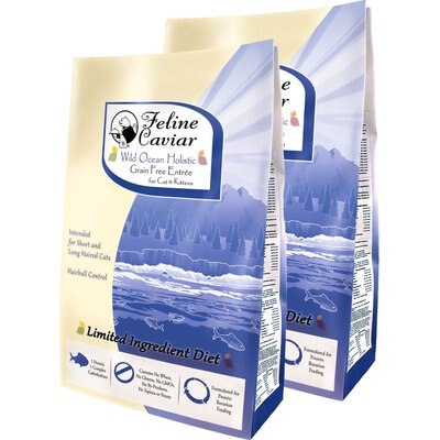 Feline Caviar Feline Caviar Limited Ingredient Diet Wild Ocean Holistic Entrée Grain-Free Dry Cat Food, 22-lb bundle