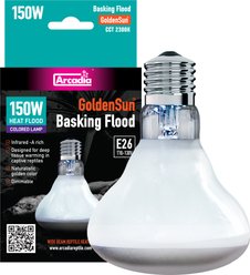Arcadia Reptile GoldenSun Reptile Basking Flood Light, 150-watt