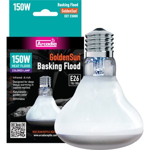 Arcadia Reptile GoldenSun Reptile Basking Flood Light, 150-watt