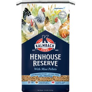 Kalmbach Feeds All Natural Henhouse Reserve 18% Protein Premium Layer Chicken Feed, 30-lb bag