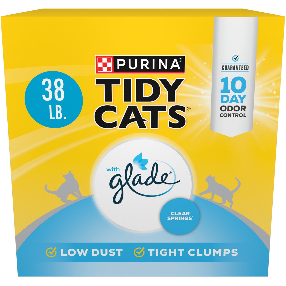 Tidy Cats Glade Clear Springs Scented Clumping Cat Litter, 38-lb box