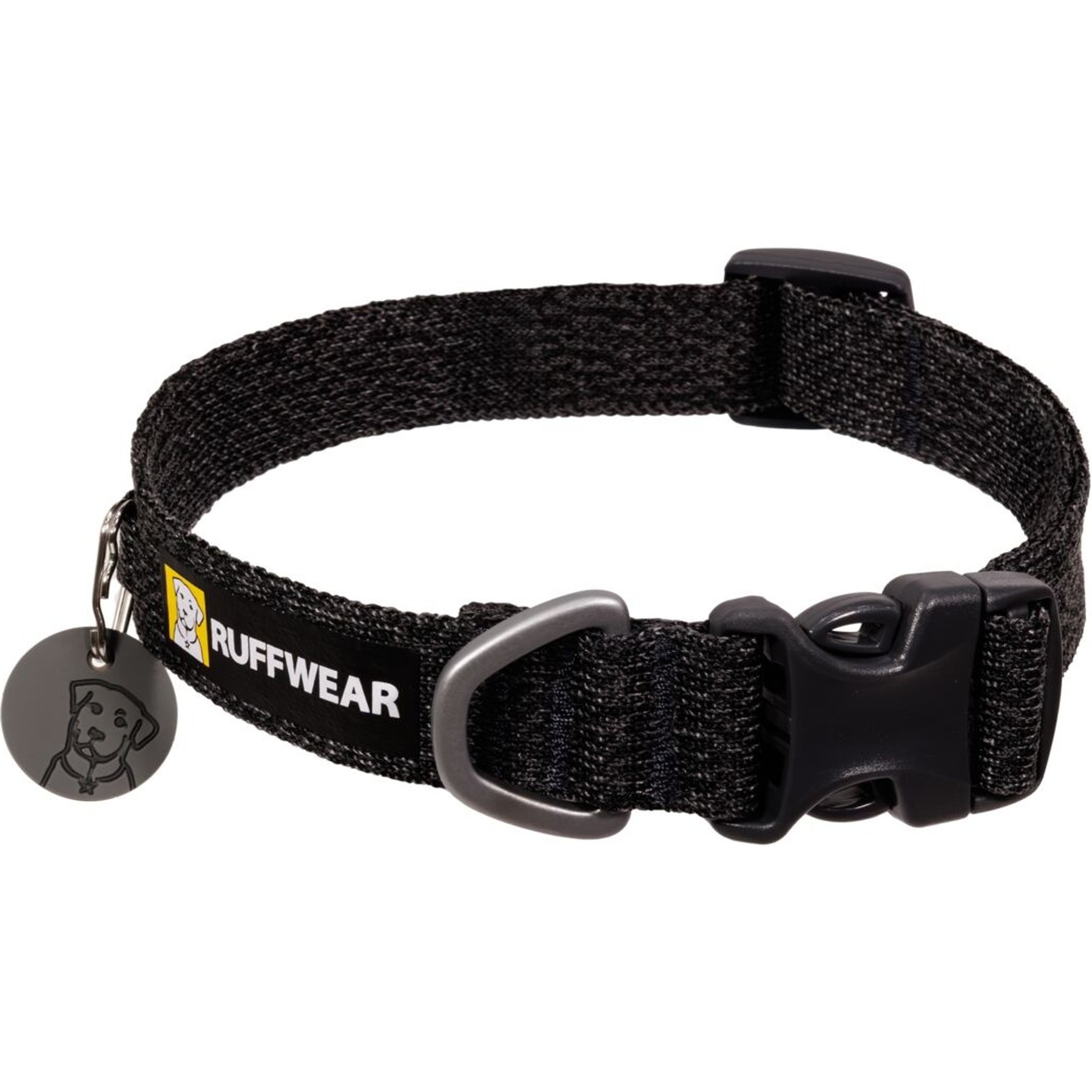 Ruffwear Front Range Flex Collar Polyester Dog Collar, Basalt Gray, 20 to 26-in neck, 1-in wide