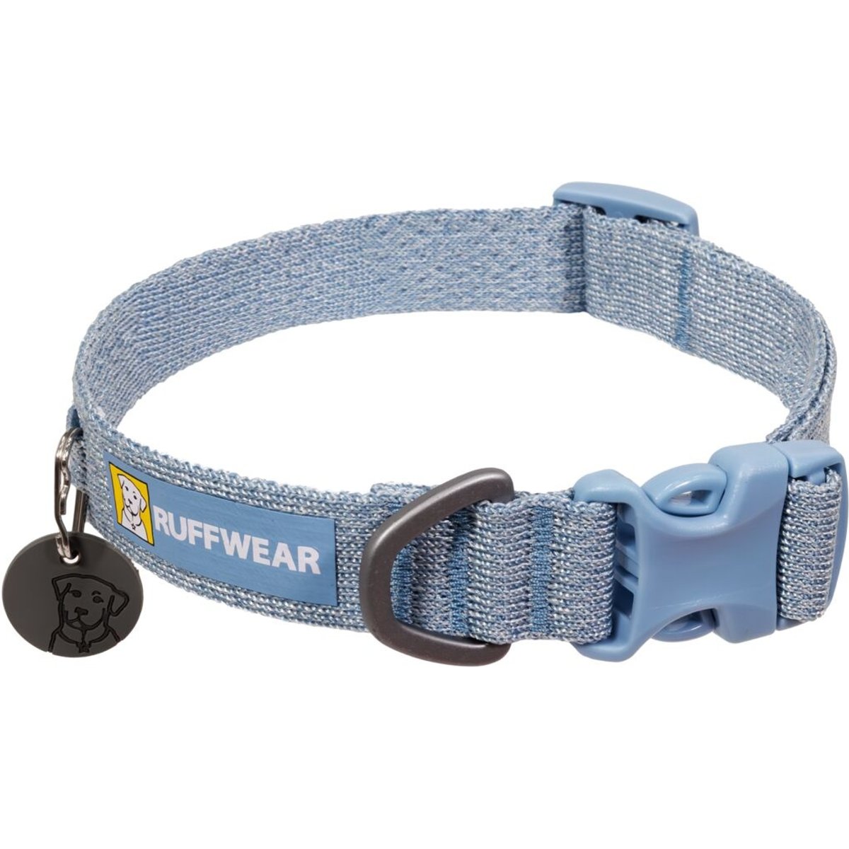 Ruffwear Front Range Flex Collar Polyester Dog Collar, Polar Blue, 11 to 14-in neck, 1-in wide