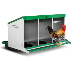 Homestead Essentials Classic 3 Compartment Reverse Chicken Nesting Box with Perch