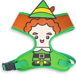 Buckle-Down Chibi Buddy The Elf Face with Hat Applique Green Dog Harness, Multicolor, X-Large: 20 to 31-in chest