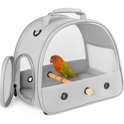 Halinfer Halinfer Portable Bird Travel Carrier Cage, 1-lb bag, Grey