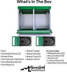 Homestead Essentials Classic 2 Compartment Reverse Chicken Nesting Box with Perch slide 2 of 9
