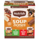 Rachael Ray Nutrish Soup Bones Long Lasting Chews Variety Pack Dog Treats, 22 Count