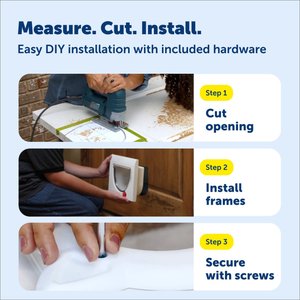 PetSafe Durable Interior Cat Door, Up to 20-lbs, ​​​​​​​White