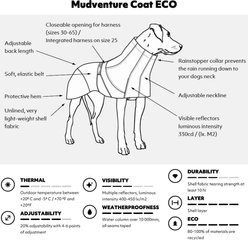 Hurtta Mudventure ECO Dog Coat, Forest, 26-in slide 2 of 6