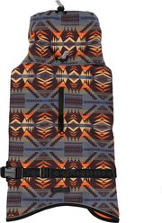 Pendleton Waterproof Adventure Geometric Water Resistant Dog Rain Coat, Mystic Lake, Medium
