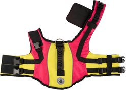 Body Glove Ripstop Reflective Dog Life Jacket, Pink/Yellow, Small slide 2 of 9