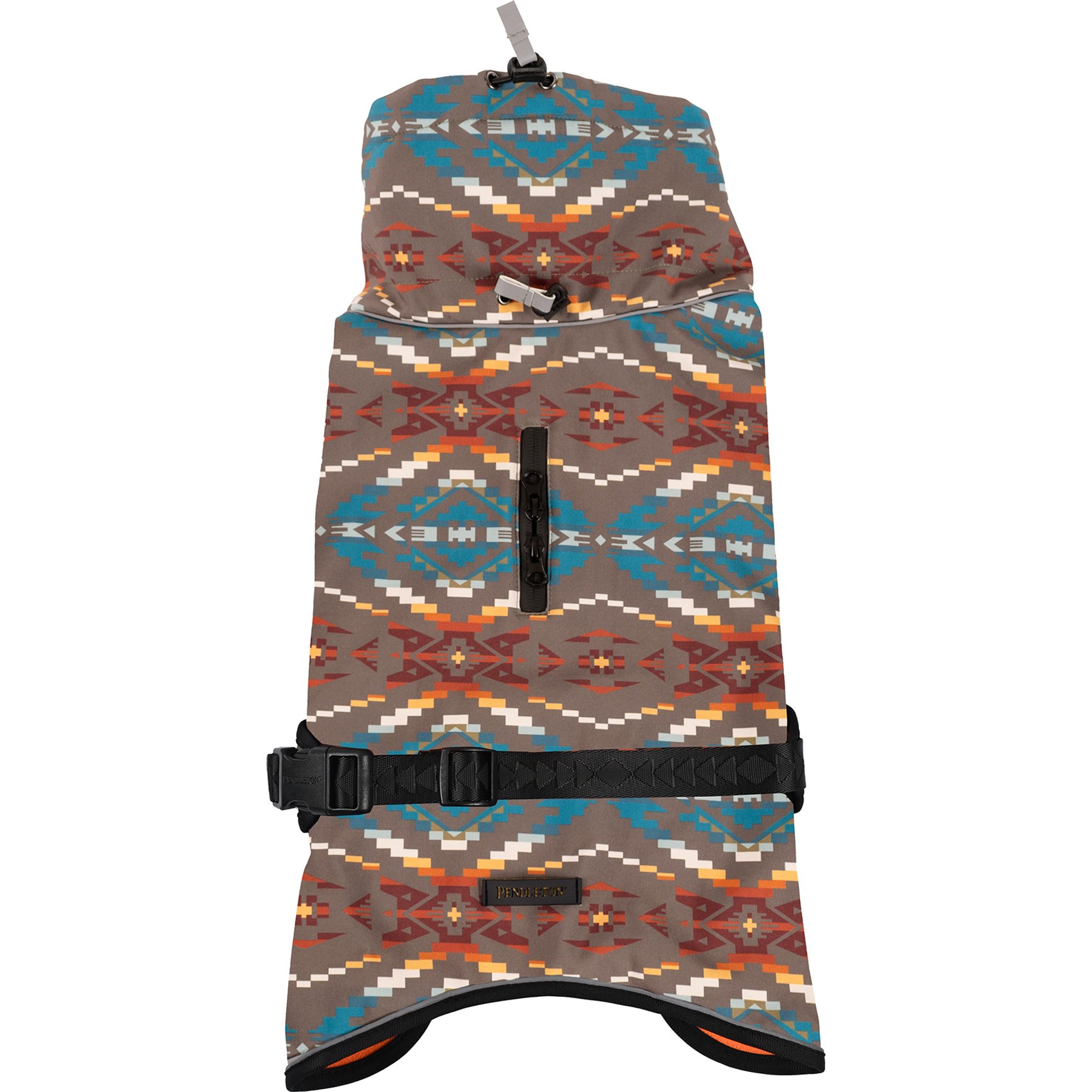 Pendleton Waterproof Adventure Geometric Water Resistant Dog Rain Coat, Carico Lake, Small