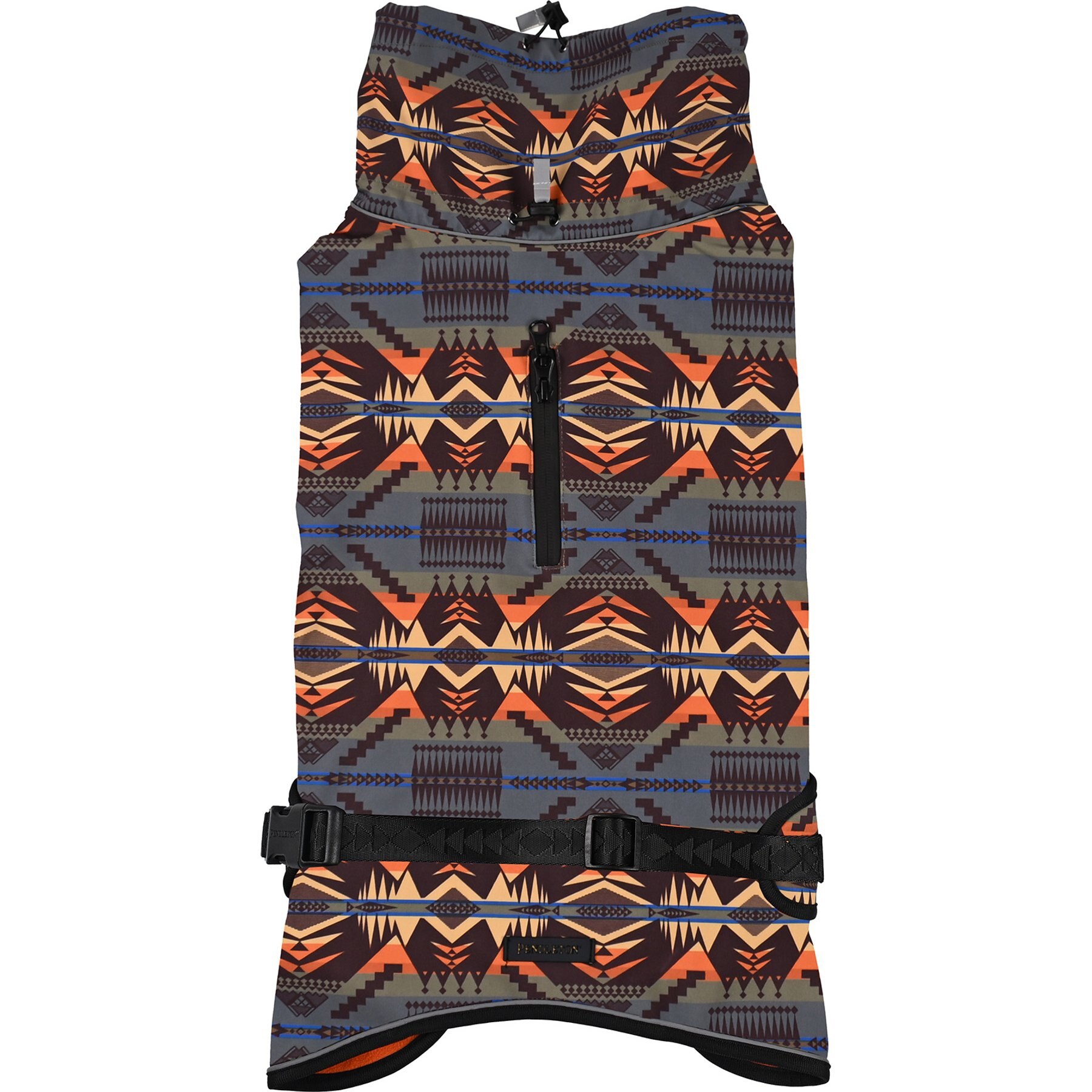 Pendleton Waterproof Adventure Geometric Water Resistant Dog Rain Coat, Mystic Lake, Large