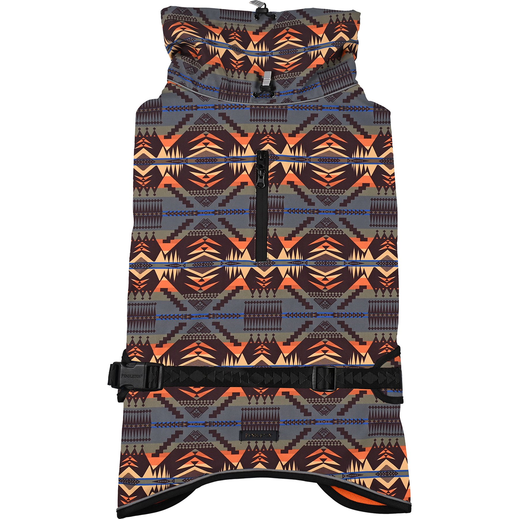 Pendleton Waterproof Adventure Geometric Water Resistant Dog Rain Coat, Mystic Lake, X-Large