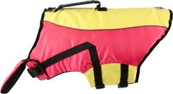 Body Glove Ripstop Reflective Dog Life Jacket, Pink/Yellow, X-Large