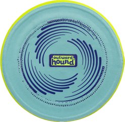Outward Hound FlyFetch Flying Disc Dog Toy, Blue, Medium