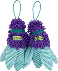 Outward Hound FlyFetch Birdie Teaser Wand Dog Toy, Purple, Small, 2 count
