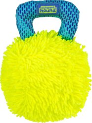 Outward Hound FlyFetch Giggle Ball Dog Toy with Handle, Yellow, Medium