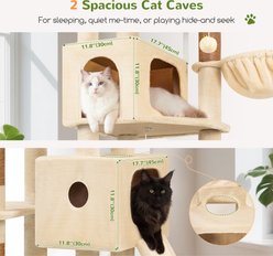 Globlazer 80-in Tall Plush Condo Cat Tree, Beige slide 2 of 8