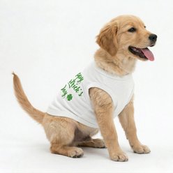 Doggie Design Happy St. Patrick's Day Graphic Dog Shirt, White, XXX-Large slide 2 of 5