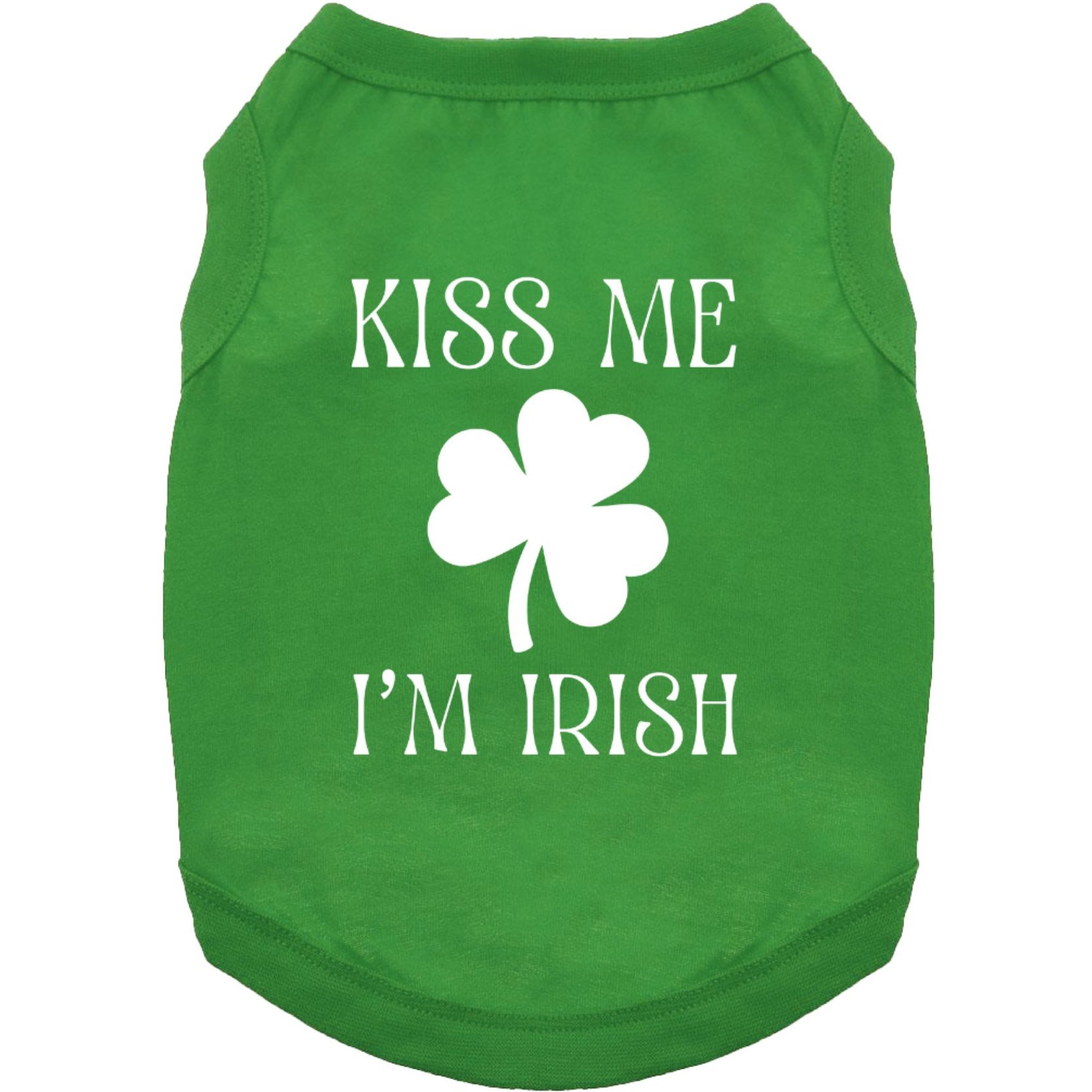 Doggie Design Kiss Me I'm Irish Graphic Dog Shirt, Emerald Green, Medium