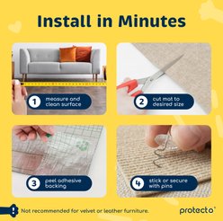 Protecto Dog & Cat Couch, Wall & Door Scratch Furniture Protector, Beige, 79 x 16-in slide 2 of 7