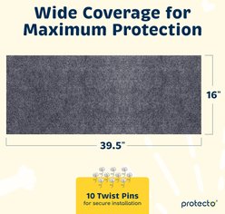 Protecto Cat Scratch Furniture Protector for Couch, Wall & Door, Grey, 39.5 x 16-in slide 2 of 7