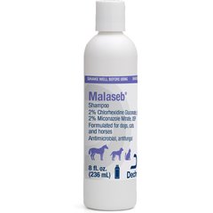 Malaseb Chlorhexidine & Miconazole Fragrance-Free Dogs, Cats & Horses Shampoo, 8-fl oz bottle