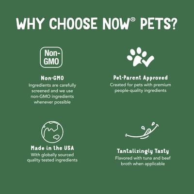 Show full view: NOW Pets L-Lysine Immune System Support Cat Supplement, 8-oz jar slide 6 of 9