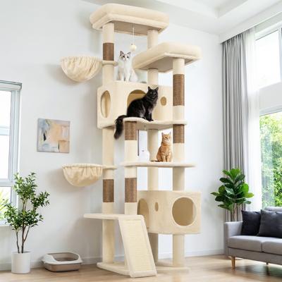 Out of Stock - GLOBLAZER Scratching Post & Board 77-in Tall Plush Condo Cat  Tree, Beige - Chewy.com