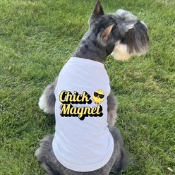 Doggie Design Chick Magnet Graphic Dog Shirt, White, Medium slide 2 of 5